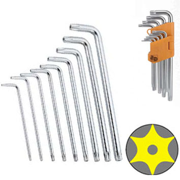 Ključevi torx s rupom set9 pgt160 508820