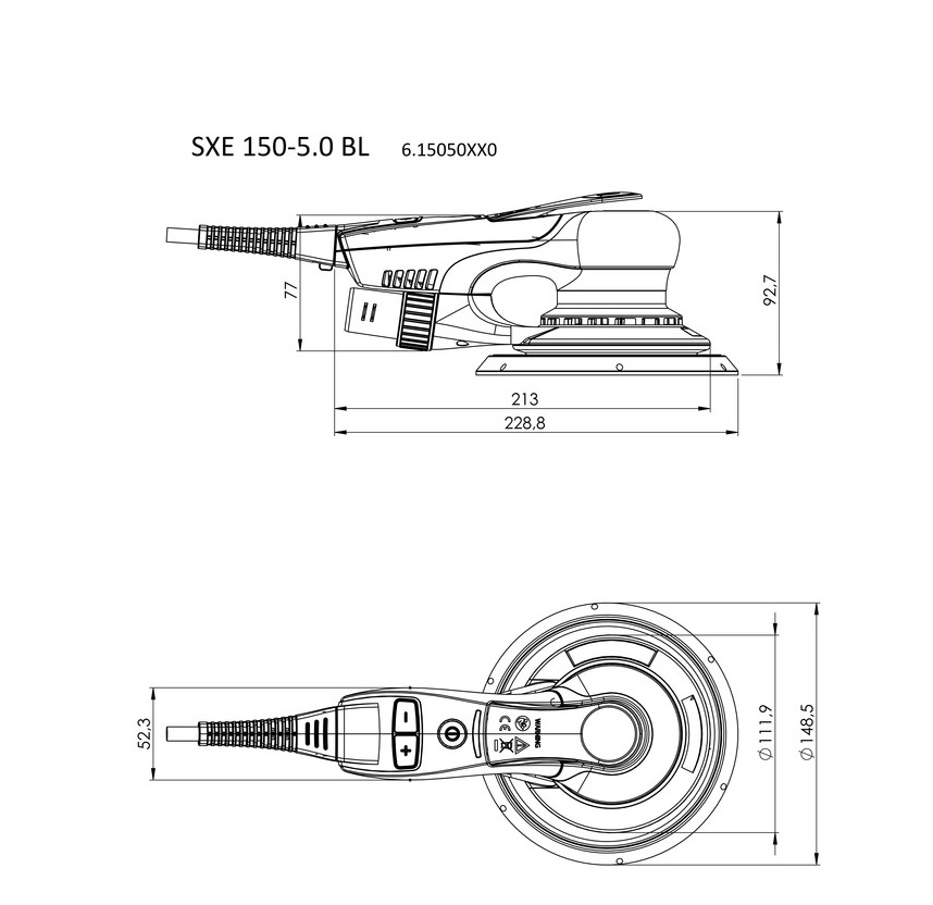 Metabo ekscentrična Brusilica SXE 150-5.0 BL SET + koferi i br.papiri - Slika 5