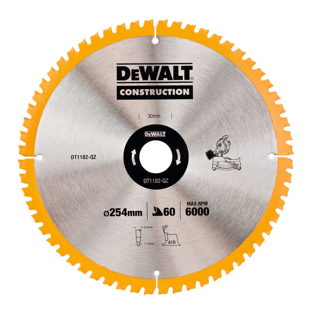 DeWalt list kružne pile 254x30 60Z DT1182 za drvo