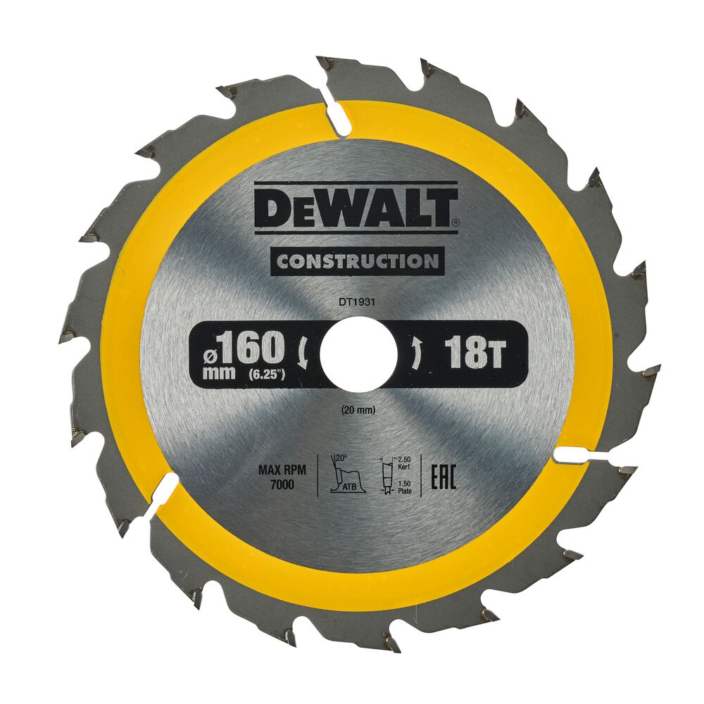 DeWalt list kružne pile 160x20 18Z DT1931 za drvo