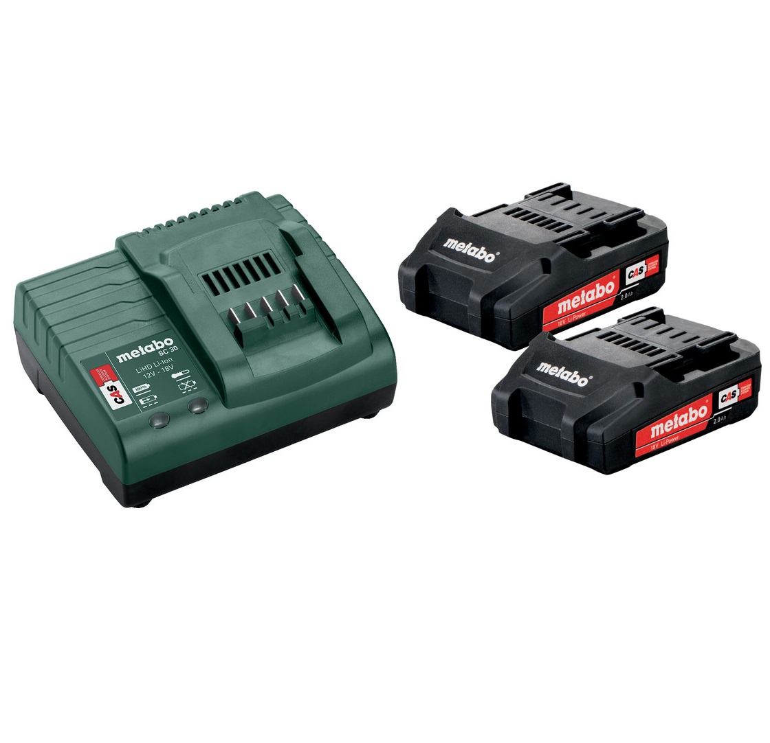 Metabo Basic set 18V 2x2,0Ah + punjač SC 30