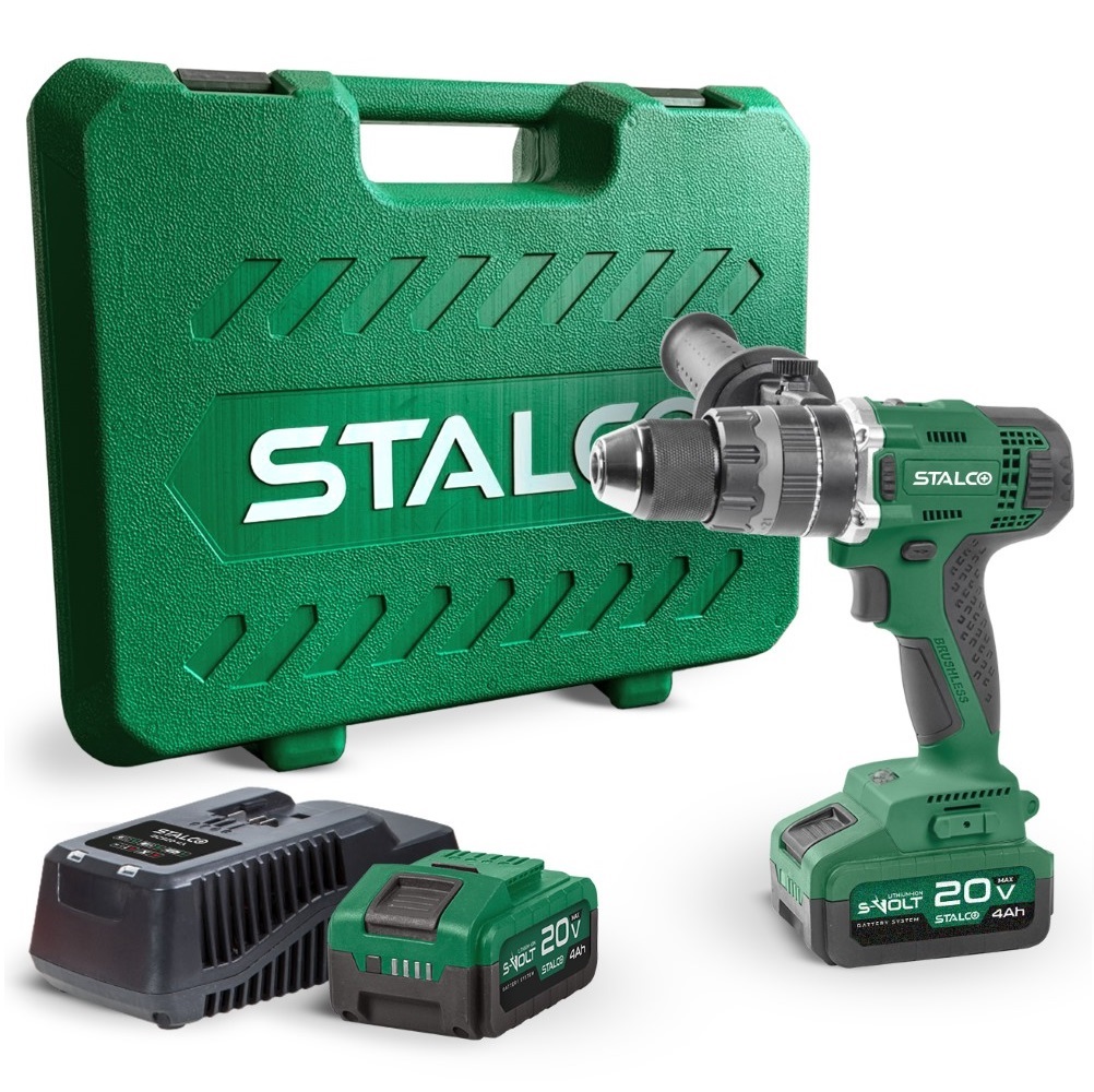 Stalco aku udarna bušilica IDS20-75BL+2 x 4Ah +punjač +kofer 97314