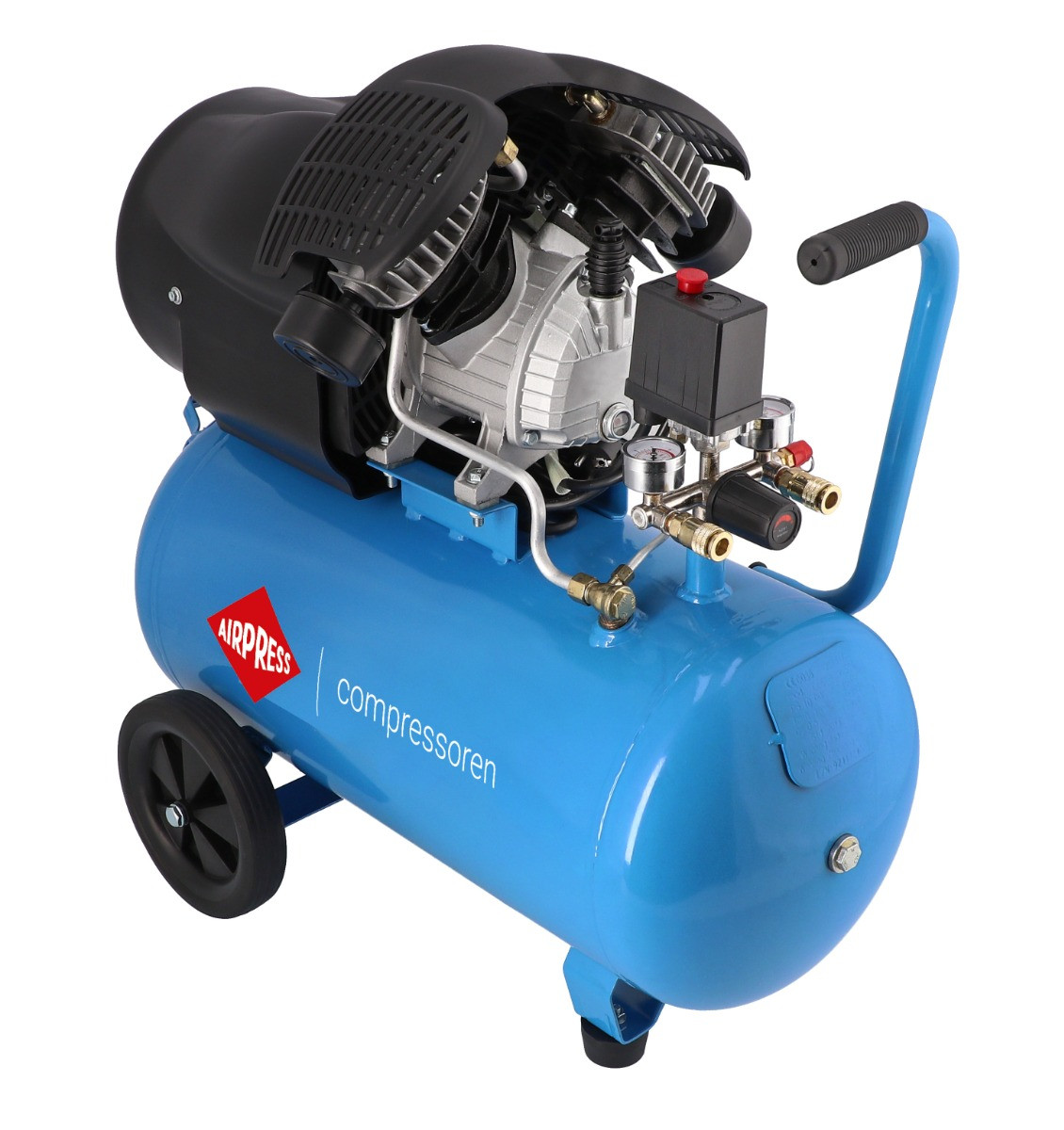 Airpress dvoklipni kompresor HL 425-50, 50L, 8 bara, 3 KS/2,2 kW + GRATIS KOMPRESOR 6 LIT. - Slika 2