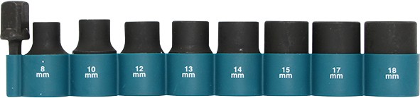 Makita set udarnih nasadnih ključeva 1/2 s adapterom 1/4 B-54645 - Slika 2