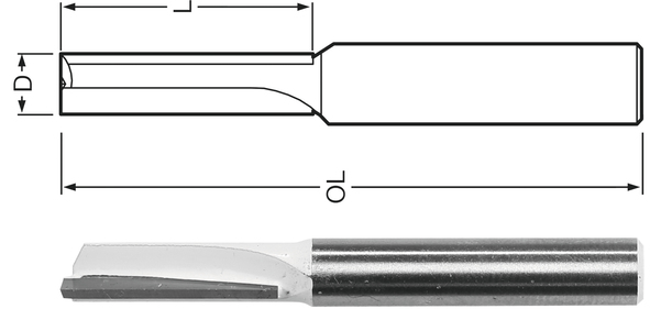 Makita glodalo 6x19x50,8mm prihvat 8mm D-47400 - Slika 2
