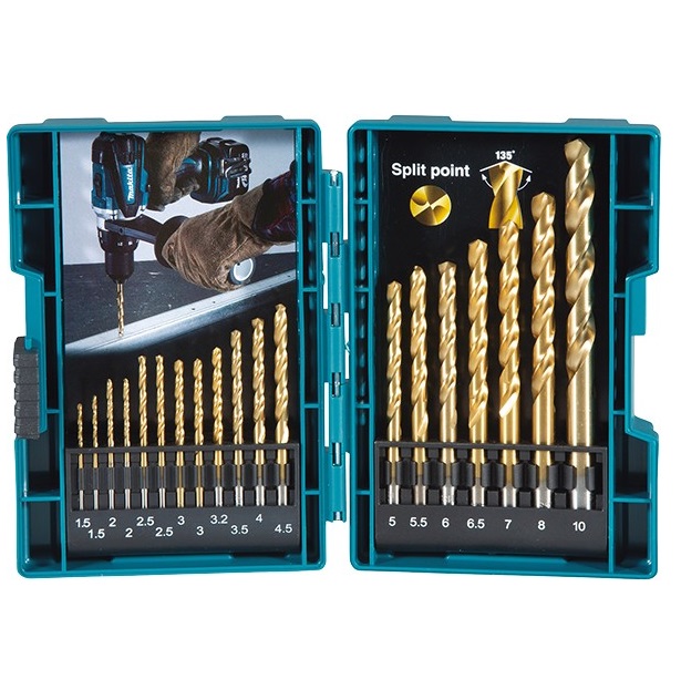Makita HSS-TiN svrdla za metal, 19 kom. D-67527