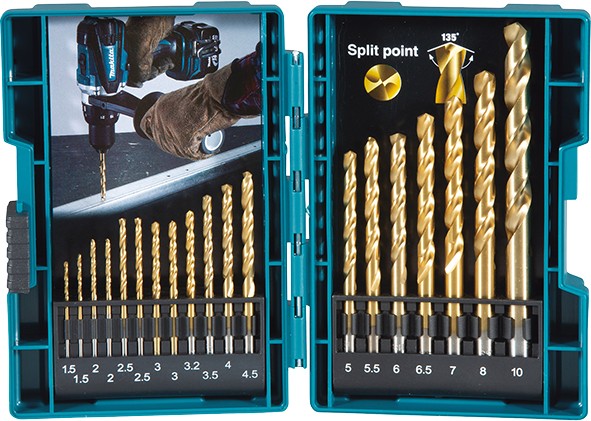 Makita HSS-TiN svrdla za metal, 19 kom. D-67527 - Slika 2