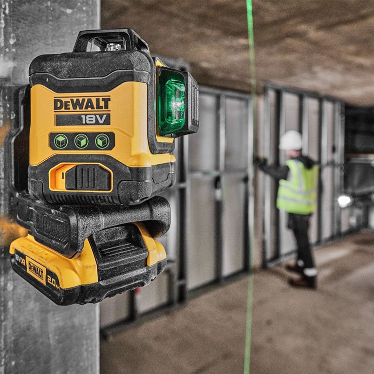 DeWalt aku laserski nivelir DCLE34031D1 18V 1x2,0Ah zelena linija 3x360° - Slika 2