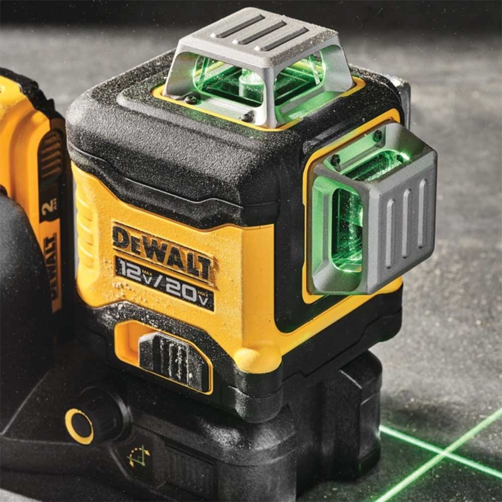 DeWalt aku laserski nivelir DCLE34031D1 18V 1x2,0Ah zelena linija 3x360° - Slika 4