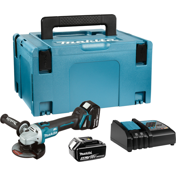 Makita aku kutna brusilica DGA504RTJ 18V 2x5,0Ah - Slika 2
