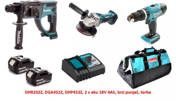 Makita aku set alata DLX3121M 2x4,0Ah - Slika 7