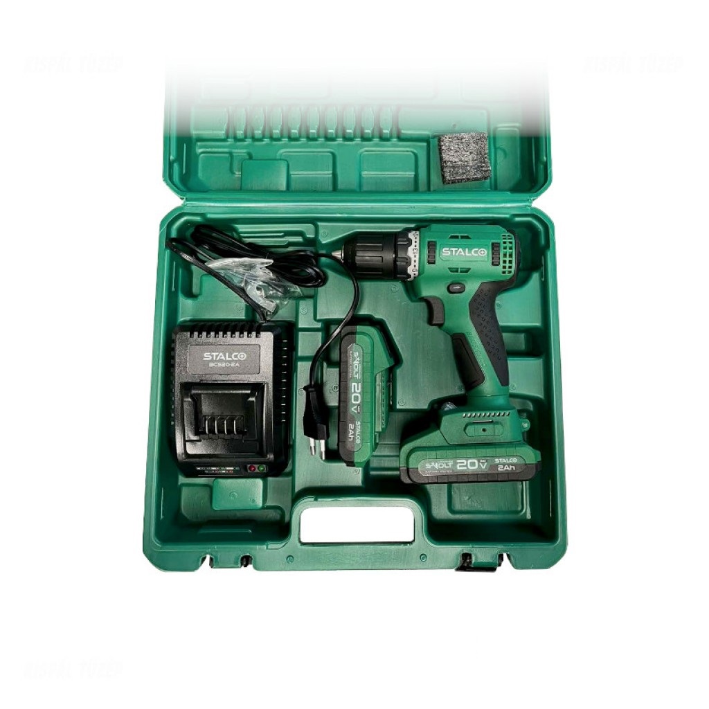 Stalco aku odvijač DS20-55BL 20V 2x2,0Ah +punjač +kofer 97310 - Slika 2