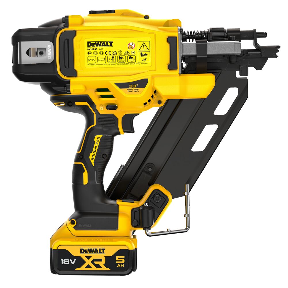 DeWalt aku pištolj za čavle – čavlerica DCN930P2 2x5,0Ah 90mm 33° - Slika 4