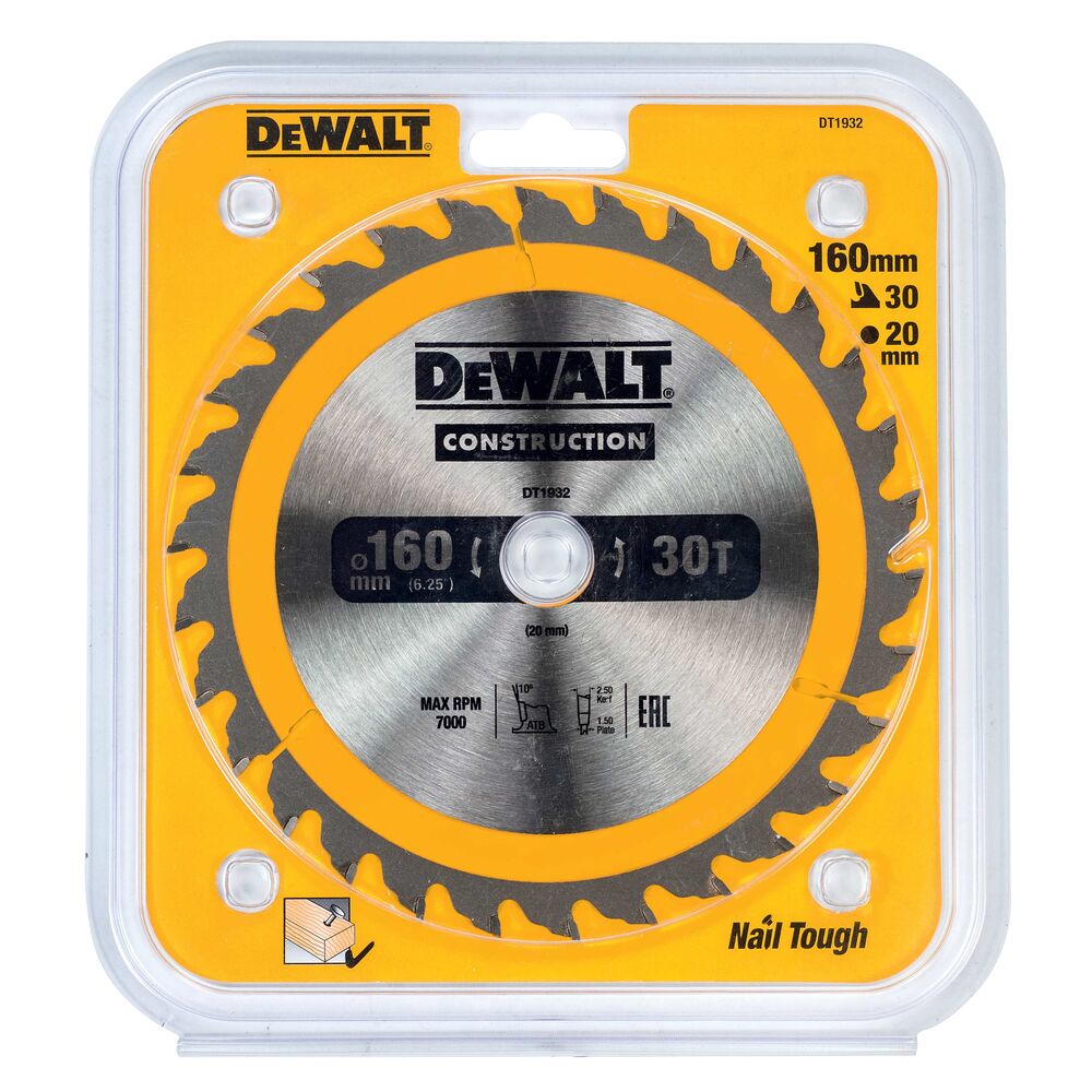 DeWalt list kružne pile 160x20 30Z DT1932 za drvo - Slika 2