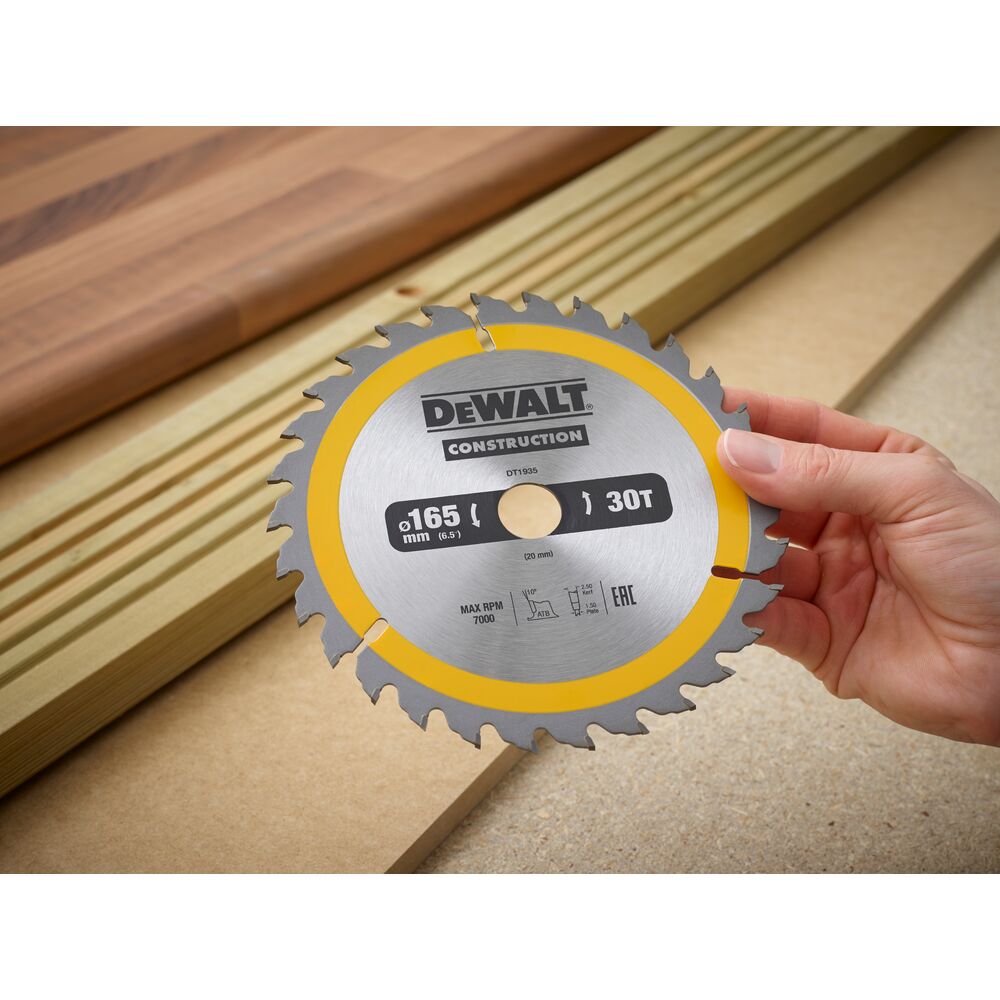 DeWalt list kružne pile 165x20 30Z DT1935 za drvo - Slika 2