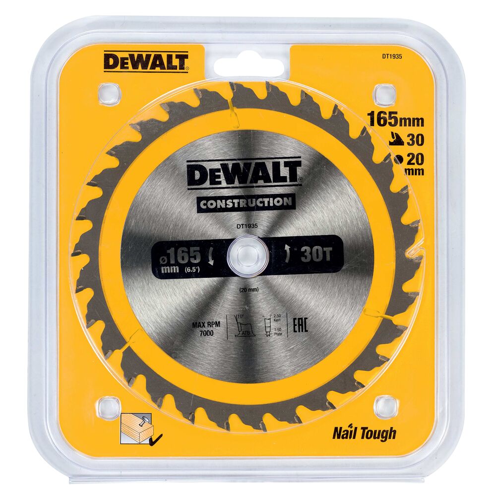 DeWalt list kružne pile 165x20 30Z DT1935 za drvo - Slika 3