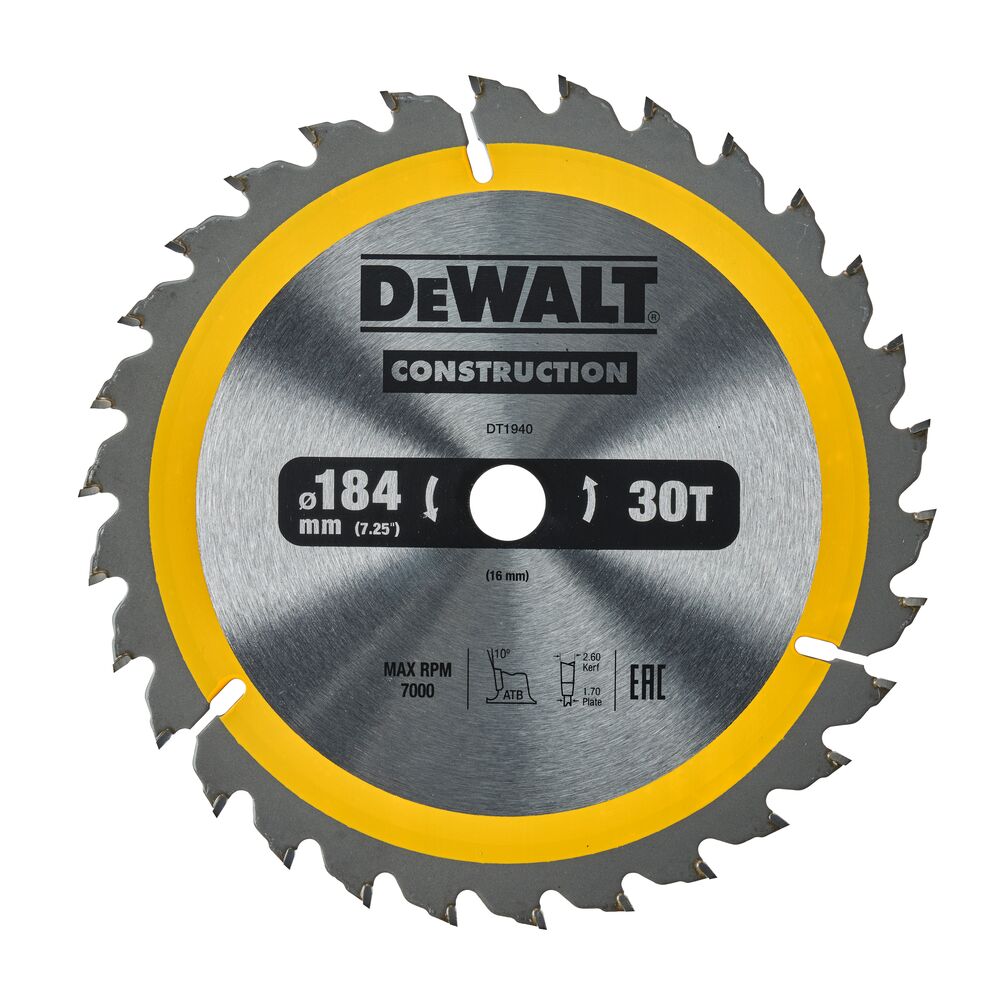 DeWalt list kružne pile 184x16 30Z DT1940 za drvo