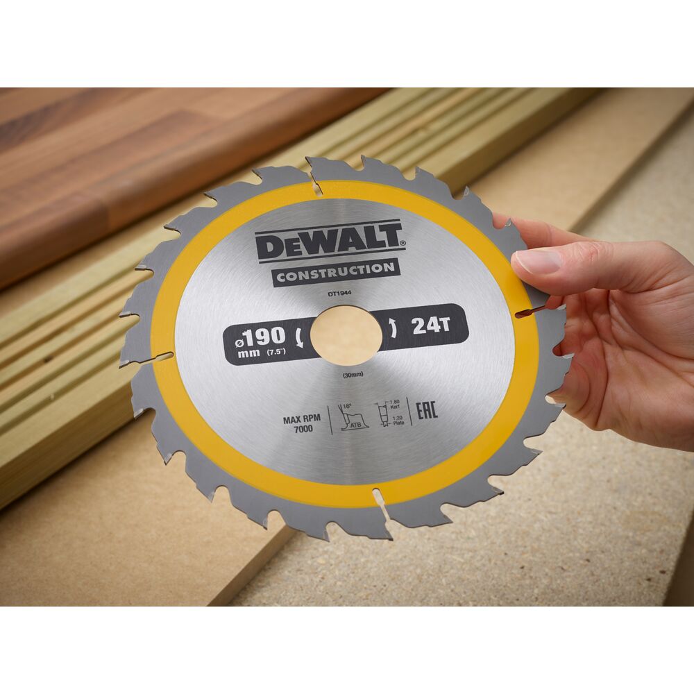 DeWalt list kružne pile 190x30 24Z DT1944 za drvo - Slika 2