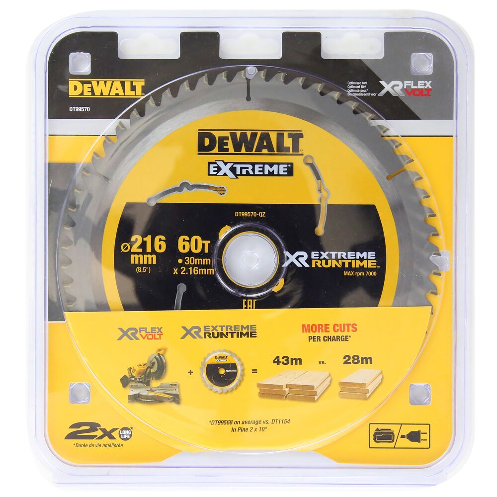 DeWalt list kružne pile 216x30 60Z DT99570 EXTREME X2 za drvo - Slika 2