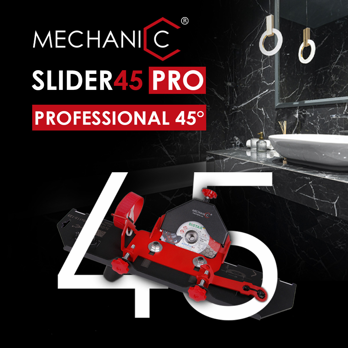 Distar nastavak za rezanje pod kutem SLIDER PRO 45 2.0 + ploča Edge Dry - Slika 8