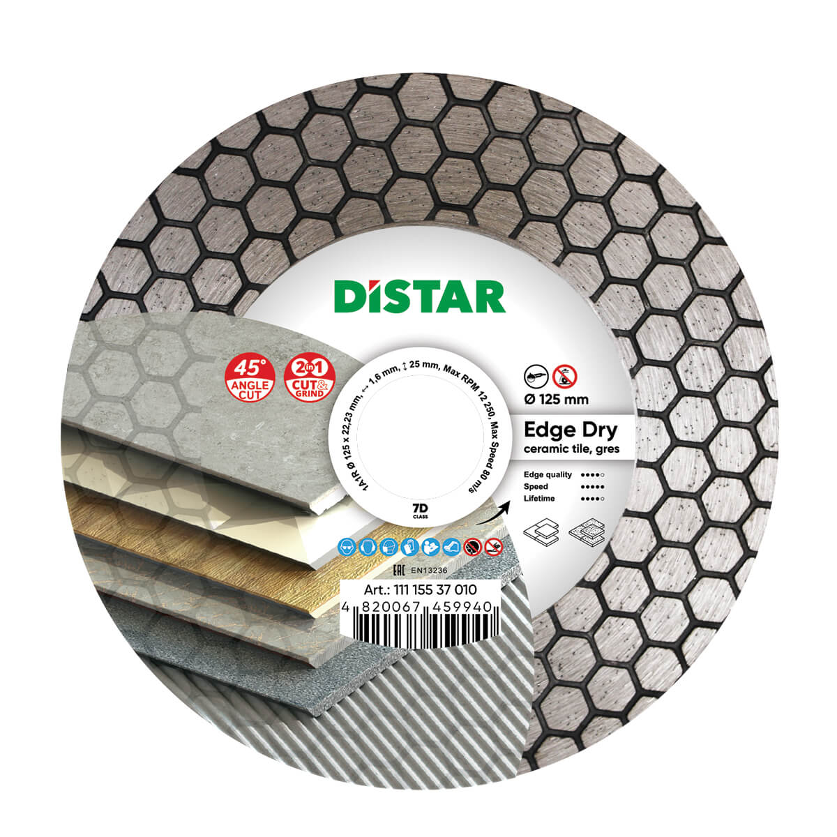 Distar rezna i brusna ploča za porculan 125 Edge Dry 125mm DS5883 - Slika 2