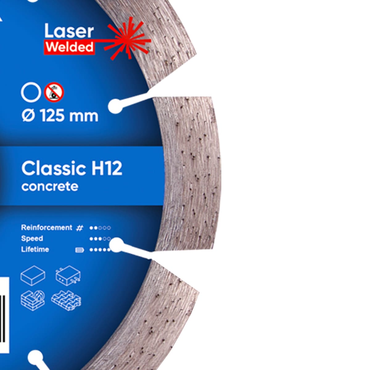 Distar rezna ploča CLASSIC H12 za ojačani beton 125x1,2mm - Slika 2