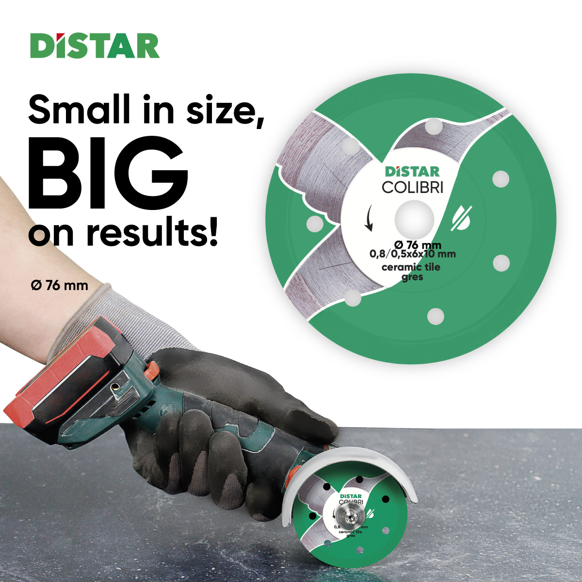 Distar rezna ploča za keramiku Colibri 76mm x 0,8mm (prihvat 10mm) - Slika 7
