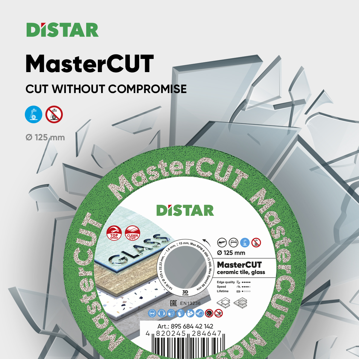 Distar rezna ploča za porculan i staklo MasterCUT 125mm - Slika 7