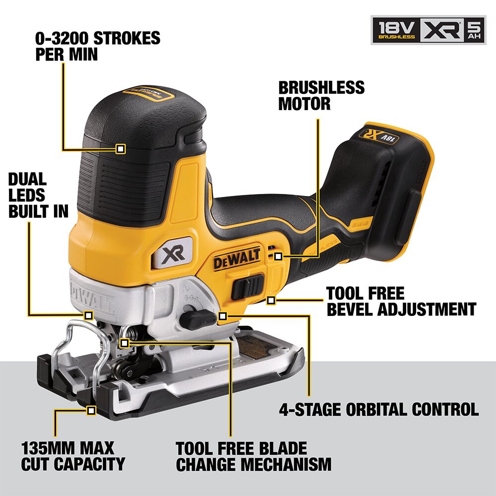 DeWalt aku ubodna pila DCS335N 18V, 135mm - Slika 3