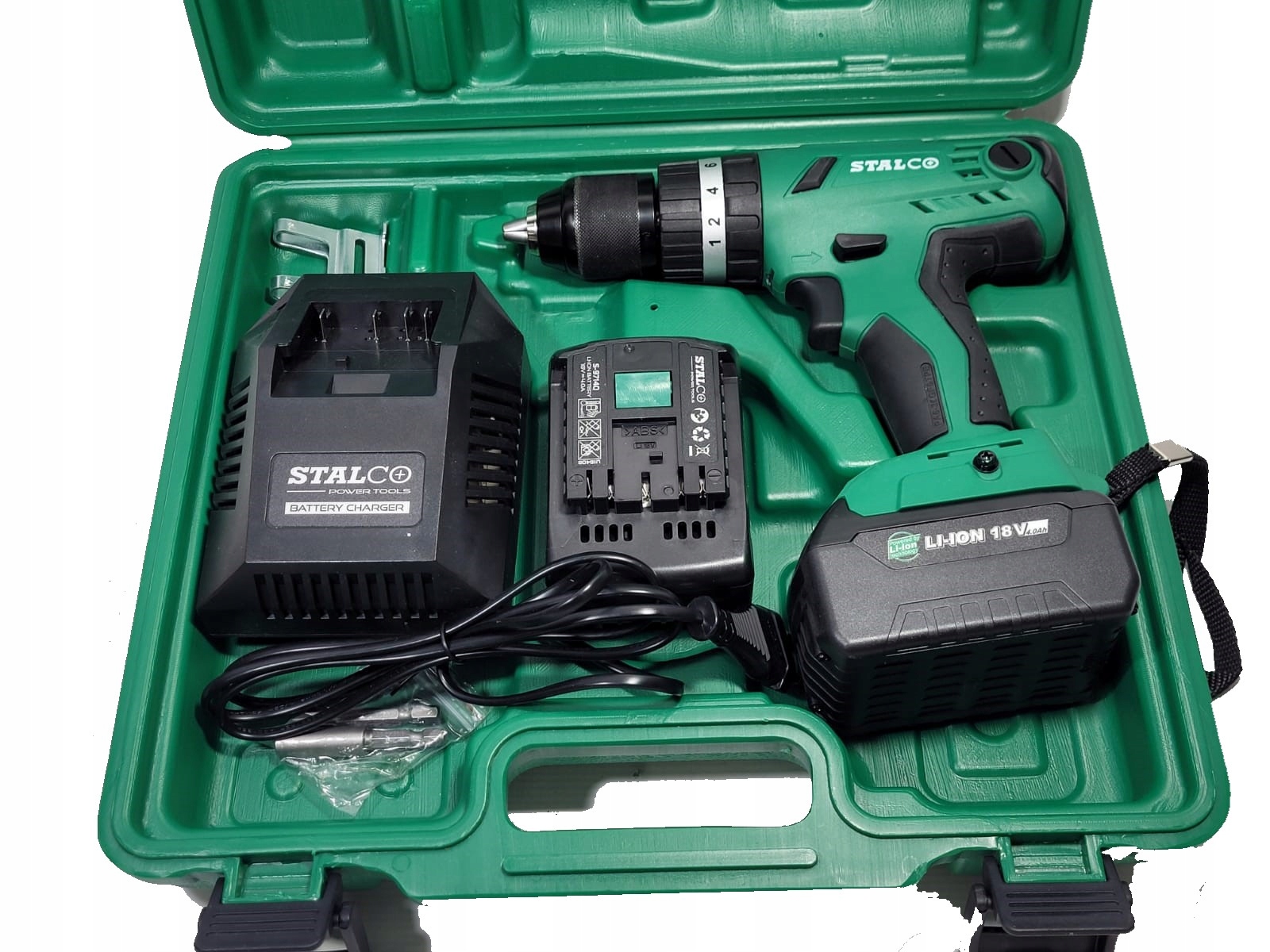 Stalco aku udarna bušilica IDS20-75BL+2 x 4Ah +punjač +kofer 97314 - Slika 2