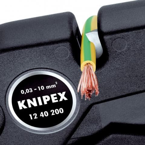 Knipex kliješta za skidanje izolacije 0,03-10,0mm2 automatska 12 40 200 - Slika 3