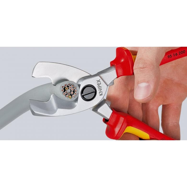 Knipex škare s dvost. oštricama 200mm VDE 1000V 95 16 200 - Slika 3