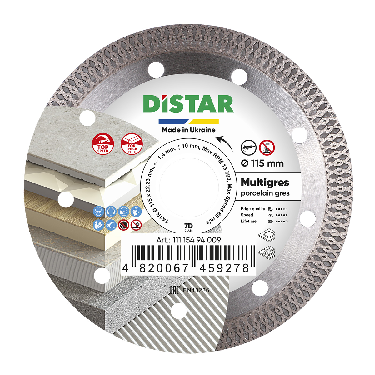 Distar rezna ploča MULTIGRES, DS 5808 115mm