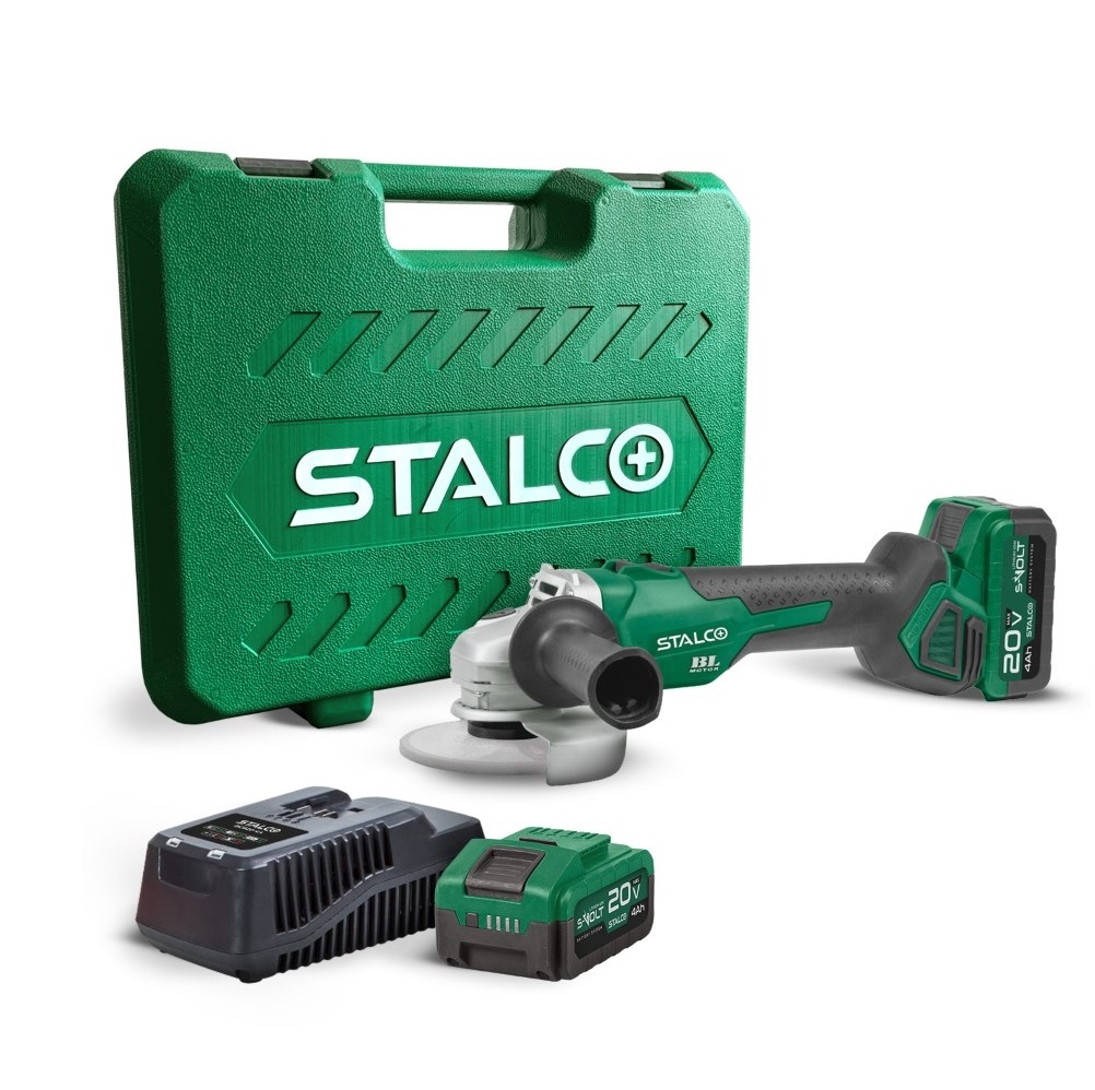 Stalco aku kutna brusilica AGS20-12BL 2x4Ah +punjač +kofer S-97301 - Slika 4