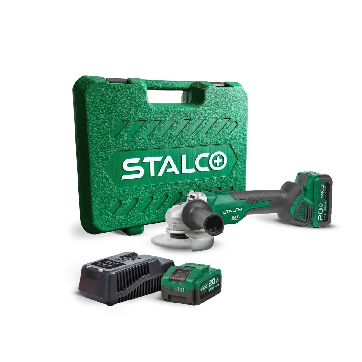 Stalco aku kutna brusilica AGS20-12BL 2x4Ah +punjač +kofer S-97301 - Slika 3