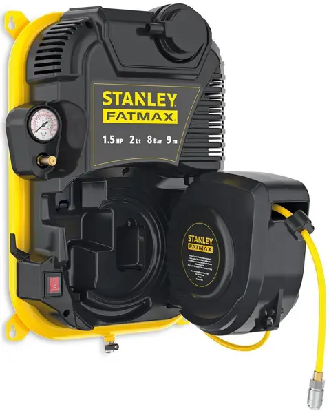 Stanley kompresor bezuljni 2L 8bar 1,5KS crijevo 9m FMXCMD152WE - Slika 2