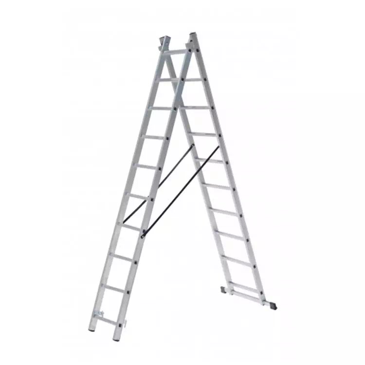 Ljestve dvodjelne ALU profi 10 gazišta DW2x10t