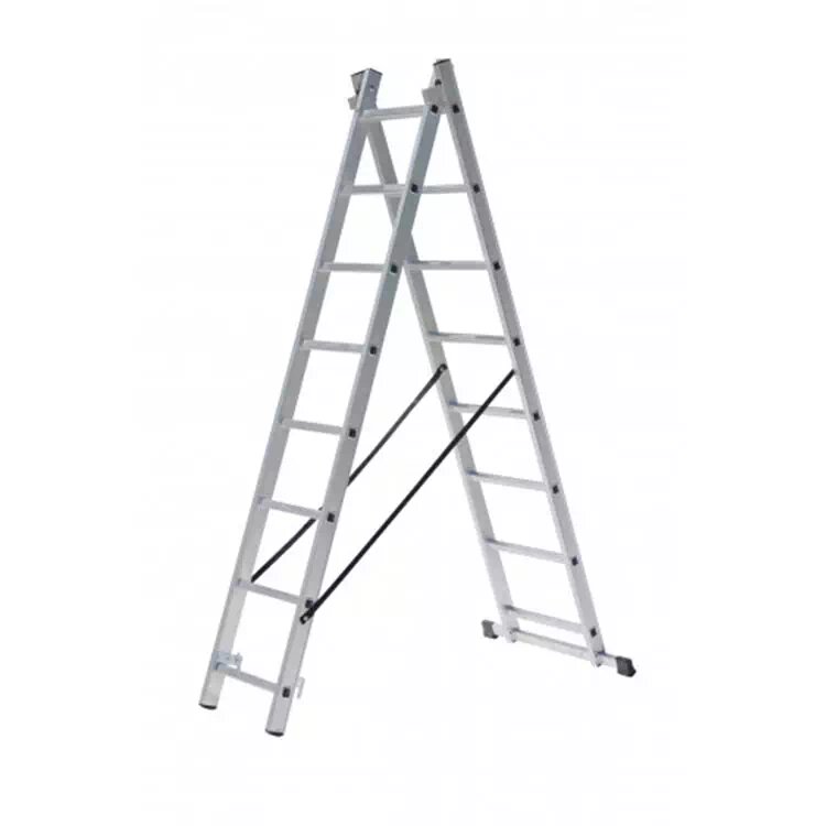 Ljestve dvodjelne ALU profi 8 gazišta DW2x8t