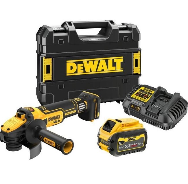 DeWalt Flexvolt aku kutna brusilica DCG409VST1 1x6,0Ah 18/54V regul.