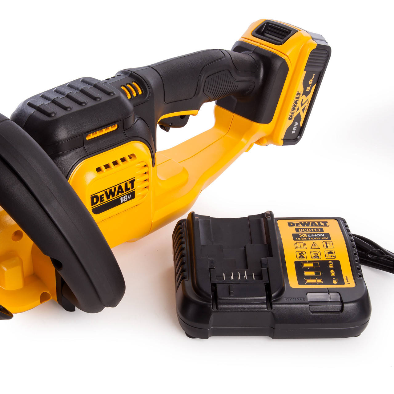 DeWalt aku škare za živicu DCM563P1 18V 1x5,0Ah 55cm - Slika 4