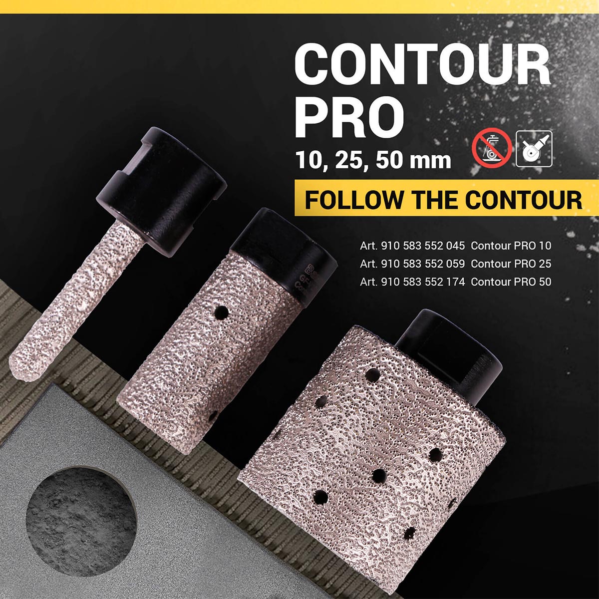 Distar nastavak za proširivanje rupa fi50x50mm Contour Pro - Slika 5