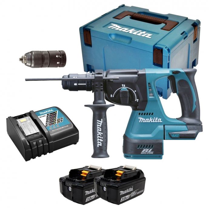 Makita aku bušilica-čekić DHR243RFJ 18V 2x3,0Ah