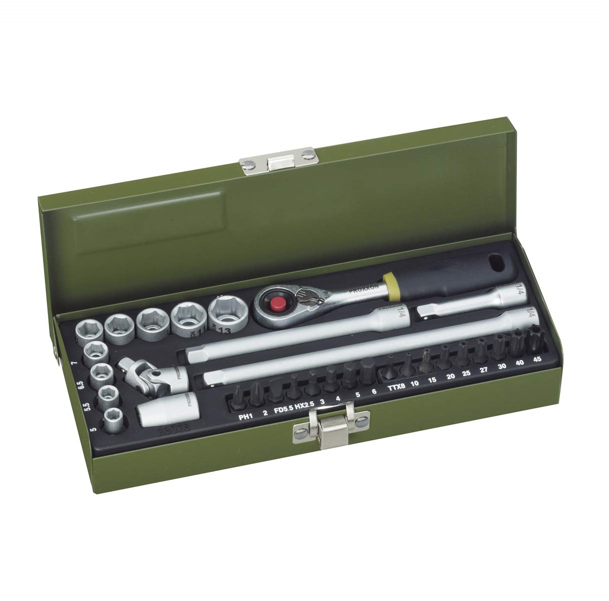 Proxxon garn. nasadnih ključeva s magn.1/4 5-13mm 32kom 23078