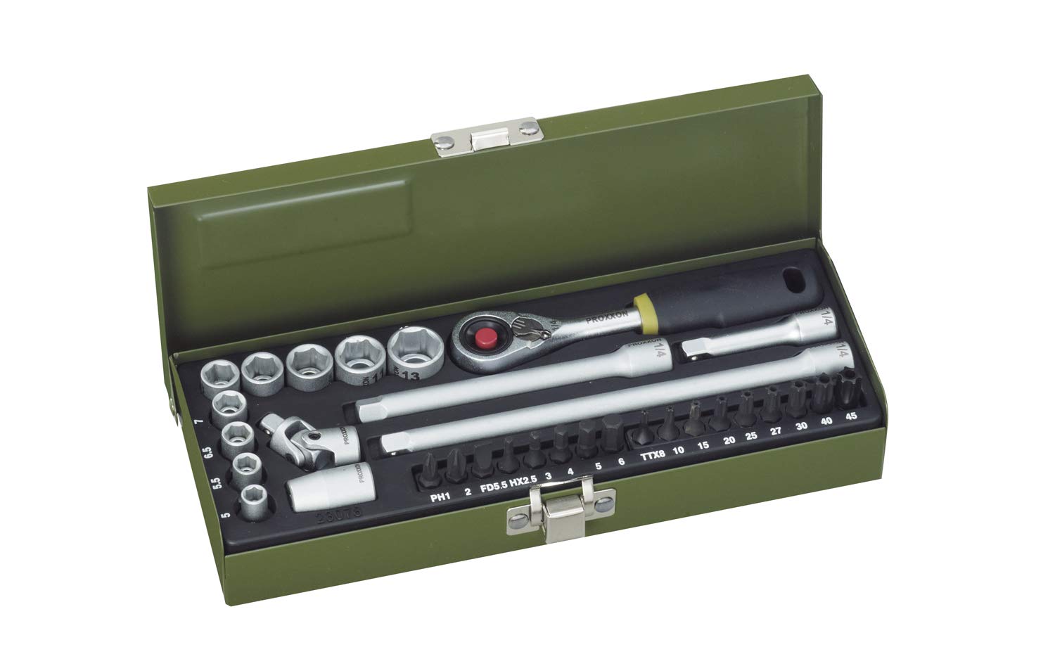 Proxxon garn. nasadnih ključeva s magn.1/4 5-13mm 32kom 23078 - Slika 2