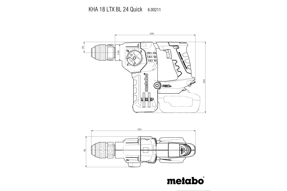 Metabo aku bušači čekić KHA18 LTX BL 24 Quick - Slika 5