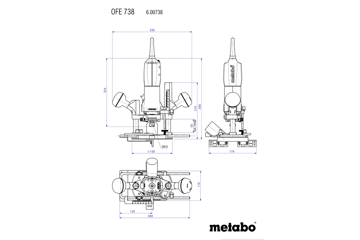 Metabo glodalica OFE 738 - Slika 3