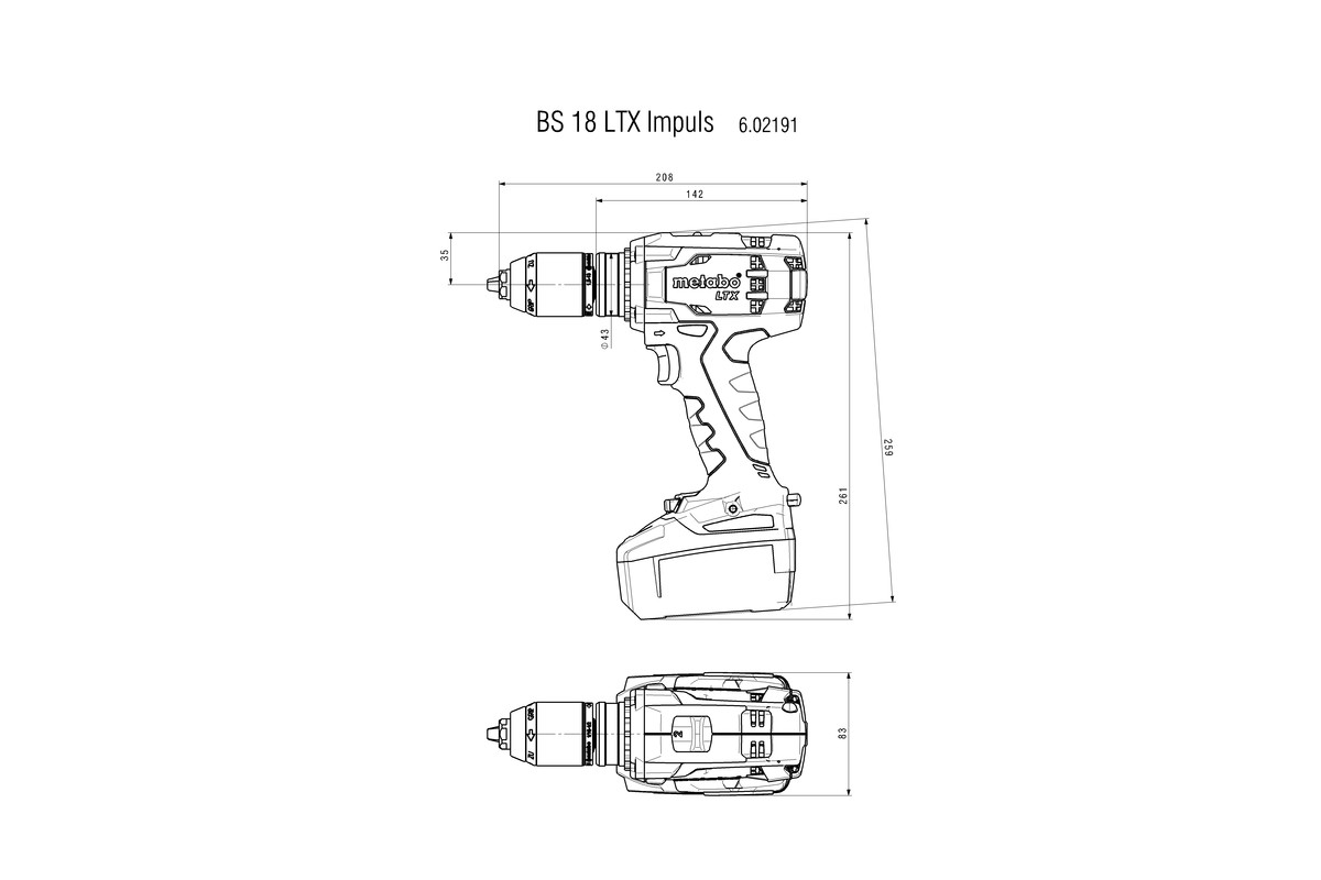 Metabo aku bušilica BS 18 LTX Impuls, 110Nm - Slika 3