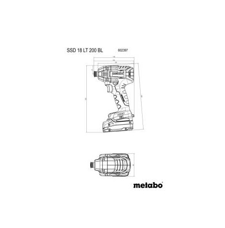 Metabo aku odvijač udarni SSD 18 LT 200 BL 18V 200Nm - Slika 4