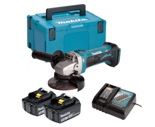 Makita aku kutna brusilica DGA452RFJ 18V 2x3,0Ah