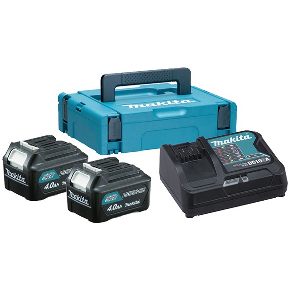 Makita aku set (2xBL1040B,1xDC10SA, kofer) 197636-5